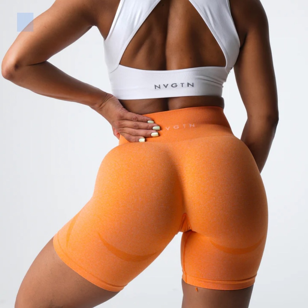 Orange NVGTN shorts